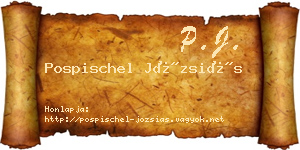 Pospischel Józsiás névjegykártya
